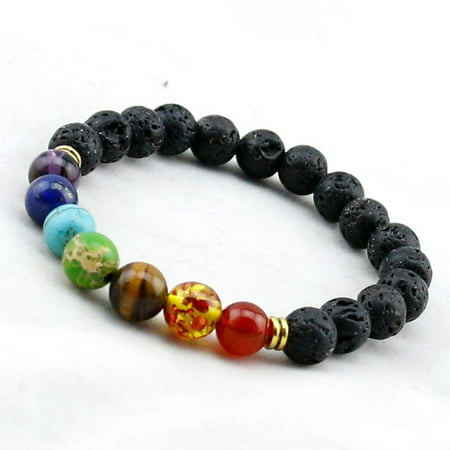 Amy and Annette Genuine Chakra Healing Natural Stone 7 Bead Bracelet