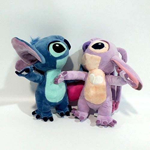 PAPRING Lilo Toy 7 inch Stitch Angel Couple Disney Movie Big Plush Huggable Toys Large Stuffed Gift Collectable Christmas Halloween Birthday Gifts Cute Doll Animal Collectibles Collectible for Kids
