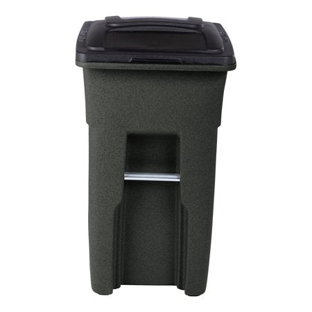 Toter Trash Can Greenstone with Wheels and Lid, 32 Gallon, Greenstone