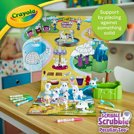Crayola Scribble Scrubbie Peculiar Zoo Mess Free Playset, Kid Toys, Gift for Beginner Child, Arts & Crafts