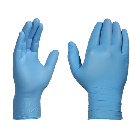 AMMEX Blue Nitrile Disposable Exam Gloves, 3 Mil, Medium, 100/Box, M