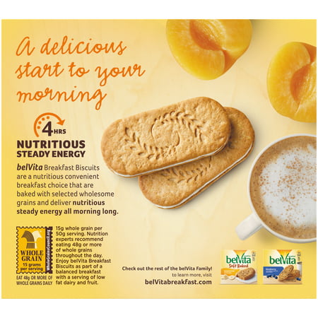 belVita Breakfast Cinnamon Brown Sugar & Vanilla Creme Breakfast Biscuits, 5 Packs (2 Biscuit Sandwiches Per Pack)