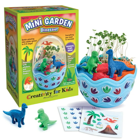 Creativity for Kids Mini Garden Dinosaur - Child, and Beginner Craft Kit for Boys and Girls