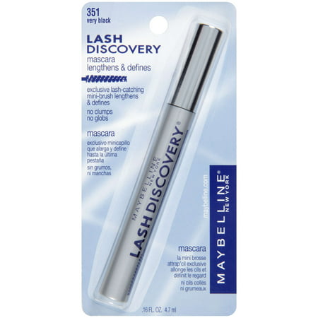 Maybelline Lash Discovery Mini-Brush Washable Mascara, Very Black, 0.16 fl oz