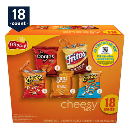 Frito-Lay Cheesy Mix Variety Pack, 18 count, 18 Count - Box