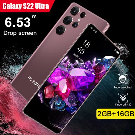 Unlocked Smart Phone, Smart Phone, S22 Ultra 5G WIFI Android Smartphone, HD Dual Standby Card Slot Unlocked Smart Phone, 2+16G Memory, 6.53 in Cellphones Mobile Phones, as show