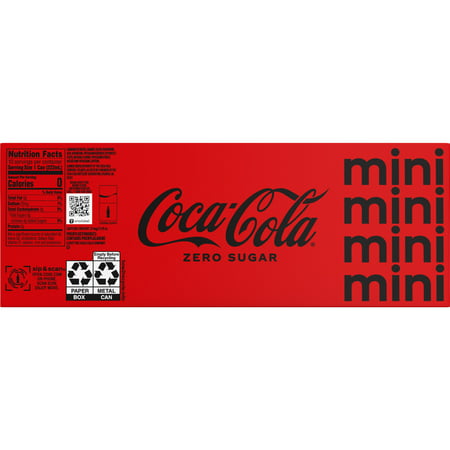 Coke Zero Sugar Soda Soft Drink, 7.5 fl oz, 10 Pack