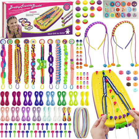 Lanney Friendship Bracelet Making Kit, 144 Pcs with Braiding Loom for Girls Kids 6-12 Years