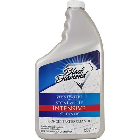 STONE AND TILE INTENSIVE CLEANER: Concentrated Deep Cleaner, Marble, Limestone, Travertine, Granite, Slate, Ceramic & Porcelain Tile. Black Diamond Stoneworks (1-Quart)