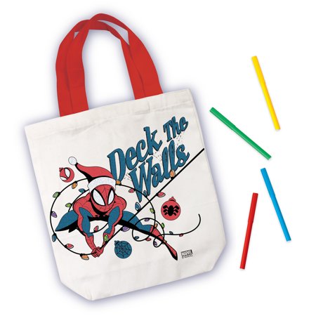 Marvel Spider-Man Color Your Own Tote Kit Includes Tote Bag and Markers