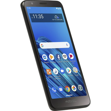 Simple Mobile Motorola Moto E6, 16GB, Black - Prepaid Smartphone