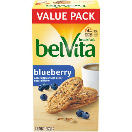 belVita Blueberry Breakfast Biscuits, 12 Packs (4 Biscuits Per Pack)