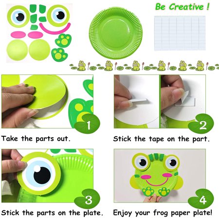 VONTER Paper Plate Art Kit for Kids Toddler Crafts DIY Art Supplies Animals Art Kits Arts Crafts Creative Toddler Birthday Games Preschool Activity Craft Parties Groups Toy Gifts for Boys GirlsA,