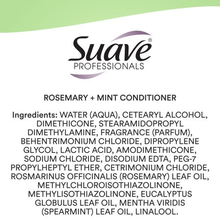 Suave Professionals Nourishing Invigorating Daily Shampoo & Conditioner with Rosemary and Mint, Full Size Set, 2 Piece