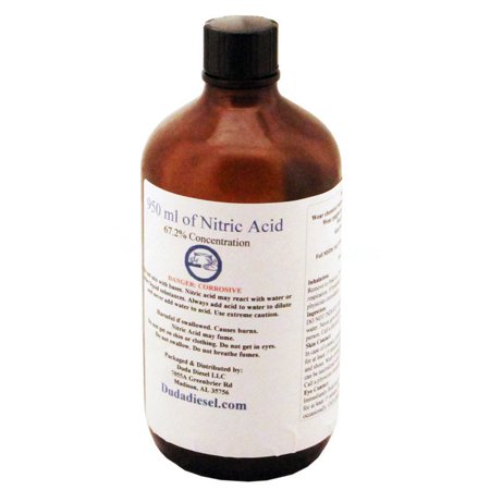 950 ml / 32 oz of 67.2% Nitric Acid Industrial Grade for Gold Refining Metal Recovery Platinum Silver