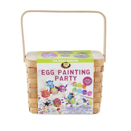 Kid Made Modern Egg Painting Party Craft Kit - Easter Arts and Crafts for Ages 6 and Up