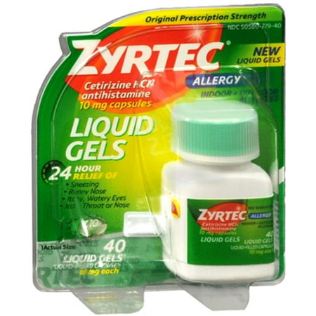 Zyrtec Allergy 10 mg Liquid Gels 40 Liquid Gels - (Pack of 3)