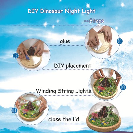 Make Your Own Dinosaur Night Light DECOR Toys for Kids,Arts and Crafts Kit