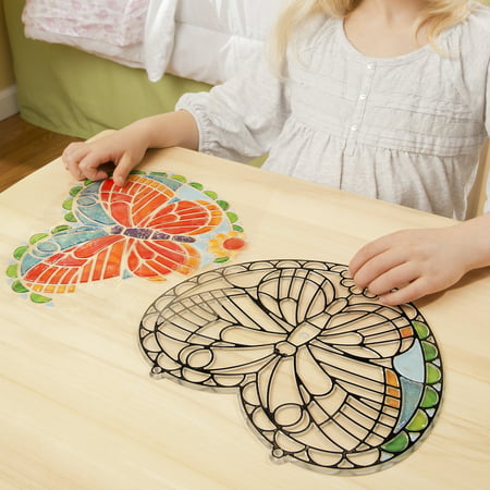 Melissa & Doug Stained Glass Made Easy Activity Kit: Butterfly - 140+ Stickers