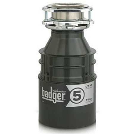 Badger 5 Garbage Disposal with Cord, 1/2 HPPower Cord Included,