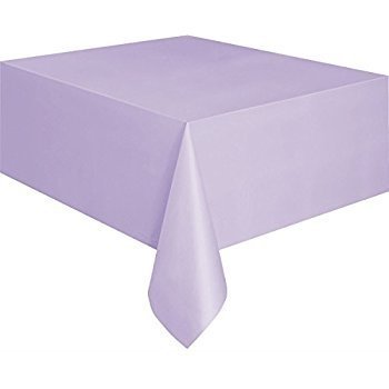 Mountclear 12-Pack Disposable Plastic Tablecloths - 54 x 108 Inch size Table cover (Lavender), Purple