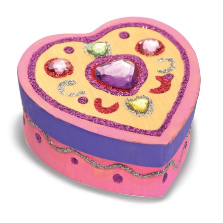 Melissa & Doug Decorate-Your-Own Wooden Heart Box Craft Kit