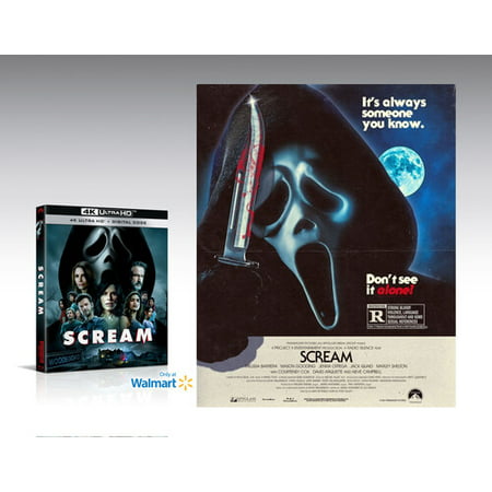 Scream (2022) 4K Ultra HD + Movie Poster (Walmart Exclusive) (4K Ultra HD) (Walmart Exclusive)