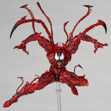 Venom Action Figure Model Toy Doll, Amazing Spiderman Carnage Anime Action PVC Figure Movable Characters Model Statue Toys Collectible Desktop Decoration Ornaments Gift (red)