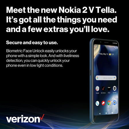 Verizon Nokia 2V Tella Prepaid Cell Phones
