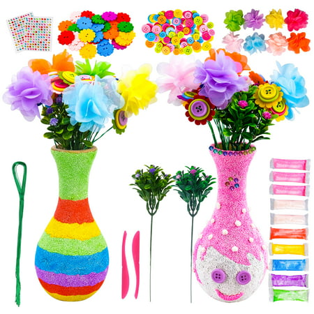 SUNNYPIG Kids Crafts Gifts for Girls Boys Age 5-12, Arts and Crafts for Kids Presents 7 8 9 10 11 Kids Girls DIY Flowers Crafts Kits Kinderen Toys for Kids Craft Toy Girls Toys Age 7rainbow+girl,
