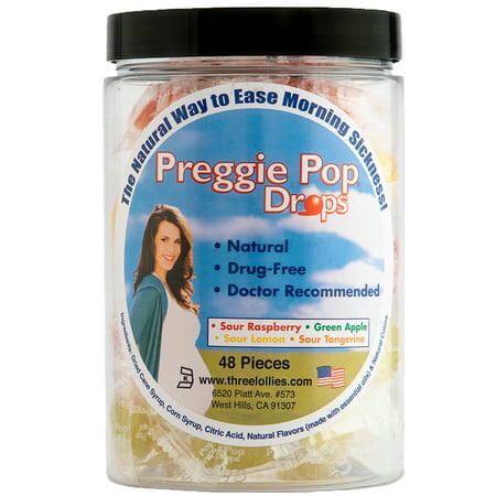 Preggie Pop Drops Morning Sickness, Pregnancy Nausea Relief 48 Count