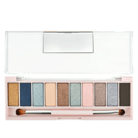 Hard Candy, Top Ten Eyeshadow Palette, 10 Long-Lasting Shades, Rich & Famous, 0.4 oz