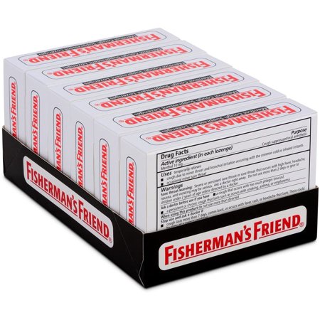 6 Pack Fisherman's Friend Original Extra Strong Menthol 38 Lozenges Each