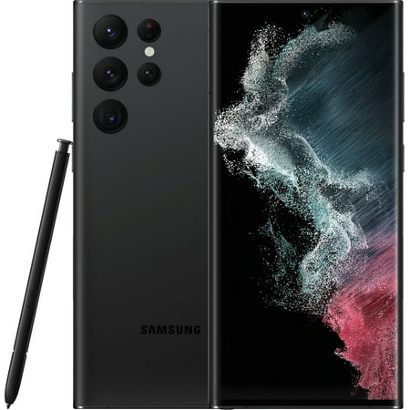Like New Samsung Galaxy S22 Ultra 5G 128/256GB 1TB SM-S908U1 (US Model) Unlocked Cell Phones - All Colors, Black