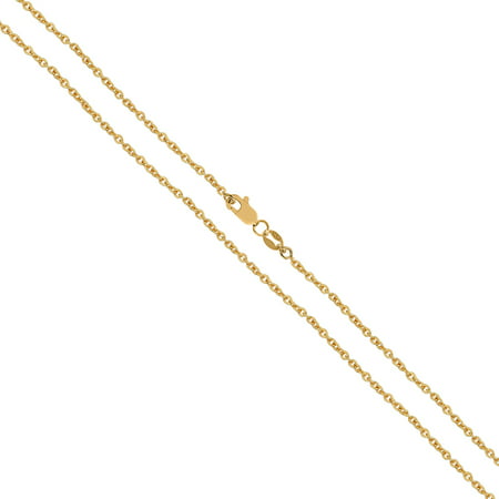 Orostar 14k Yellow Gold Dainty Cable Chain for Pendants | Strong Cable Link with 2mm Thickness and Size 16-20 inches
