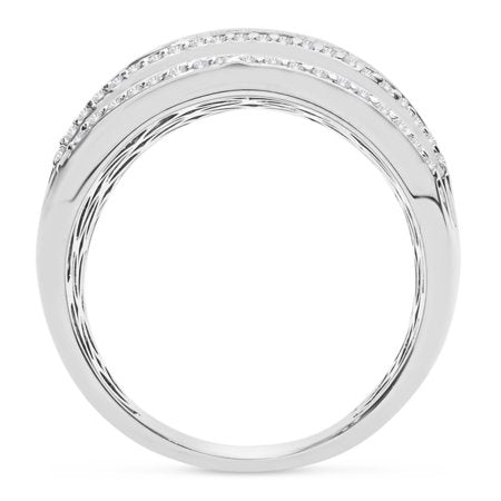 SuperJeweler 1 Carat Baguette and Round Colorless Diamond Band Ring In Sterling Silver For Women