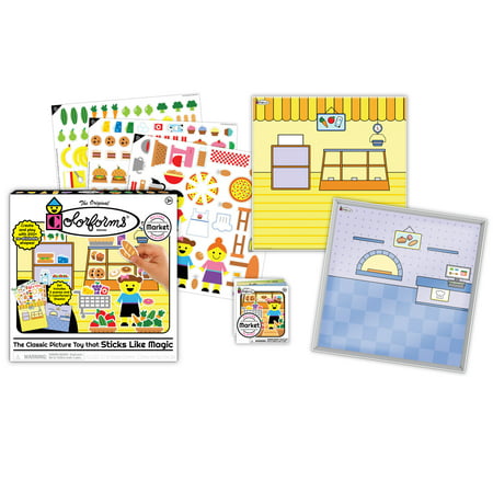 Playmonster Colorforms Market Picture Playsets W/ 200+ Restickable Shapes