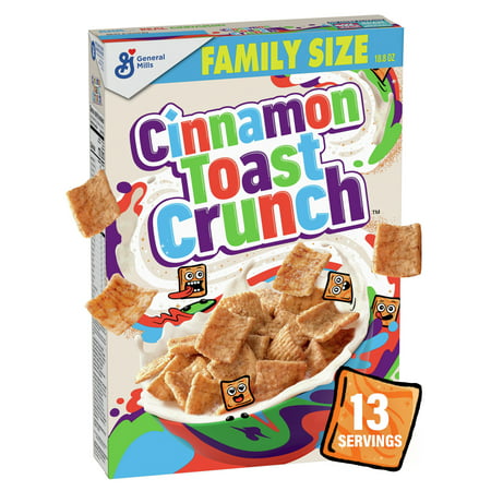 Original Cinnamon Toast Crunch Breakfast Cereal, 18.8 OZ Family Size Cereal Box, 1 LB 2.8 OZ (18.8 OZ) (532g)