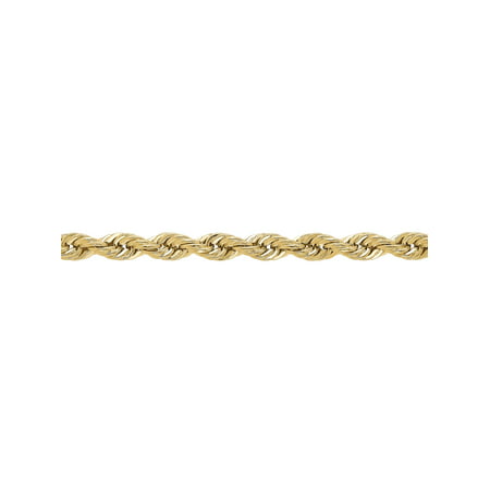 Brilliance Fine Jewelry 10K Yellow Gold Hollow 3.20MM-3.40MM Rope Chain, 18"