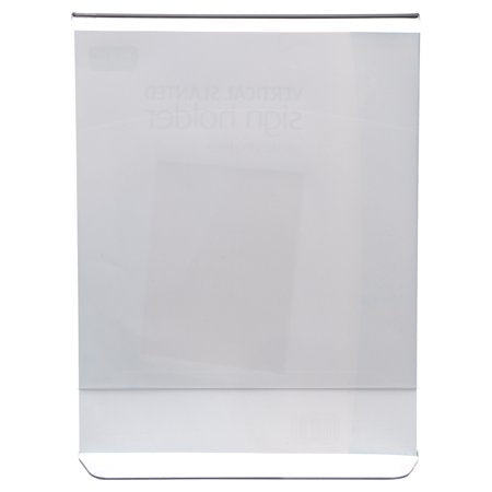 Officemate Slanted Vertical Sign Holder, 8.5 x 11 inches, 6/Pack, Clear (23065)