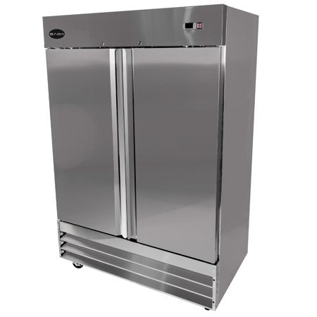 Heavy Duty Commercial 47 cu ft Solid Stainless Steel Reach-In Refrigerator (2 Door)