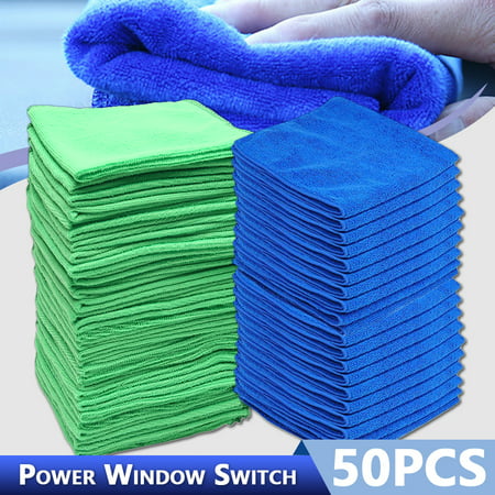 HOTBEST 5PCS Microfiber Cleaning Cloths Rags Towels Premium Microfiber Disc Cloth Multifunctional Cleaning Rags Microfiber Cleaning Cloth for Kitchen, Household & Car Cleaning, Blue, 40*40cm