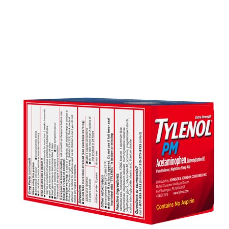 Tylenol PM Extra Strength Pain Reliever & Sleep Aid Caplets, 225 ct
