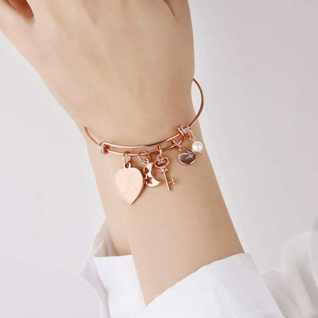 SEXY SPARKLES Stackable Bracelets Multilayer Boho Bracelet Sets Beads Metal  Chain Rope Adjustabl Bracelets for Women Elastic Rope Charm Bangle