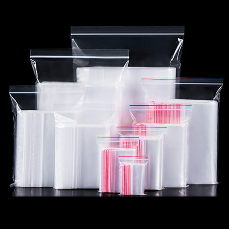 VERMON Essential household goods,100Pcs Storage Bag Thick Resuable PE Clear Plastic Bag for Daily Use, as show, 4*6cm