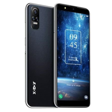 XGODY V40 4G LTE Smartphone 6 in Android 10.0 Dual SIM Quad Core Unlocked Cell Phones Face Unlocking(Black), Black