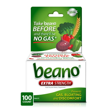 Beano Extra Strength, Gas Prevention & Digestive Enzyme Supplement, 100 Count