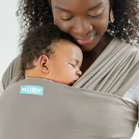 Moby Wrap Classic Baby Wrap Carrier in Stone GreyLight Grey,