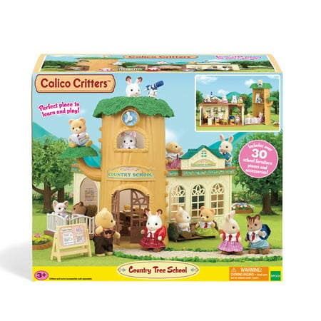 Calico Critters Country Tree School, Dollhouse Playset with Furniture and Accessories