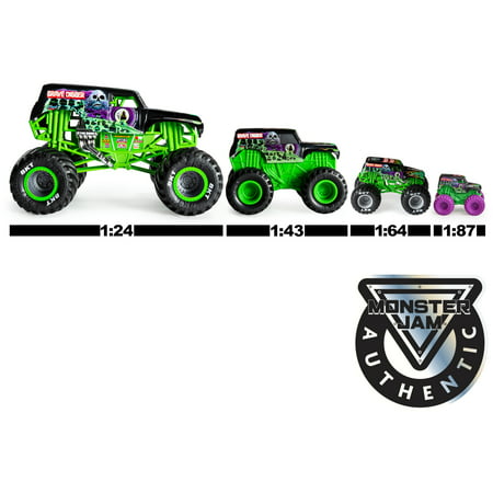 Monster Jam 1:24 Scale Die-cast 2-Pack, Grave Digger and Earth Shaker